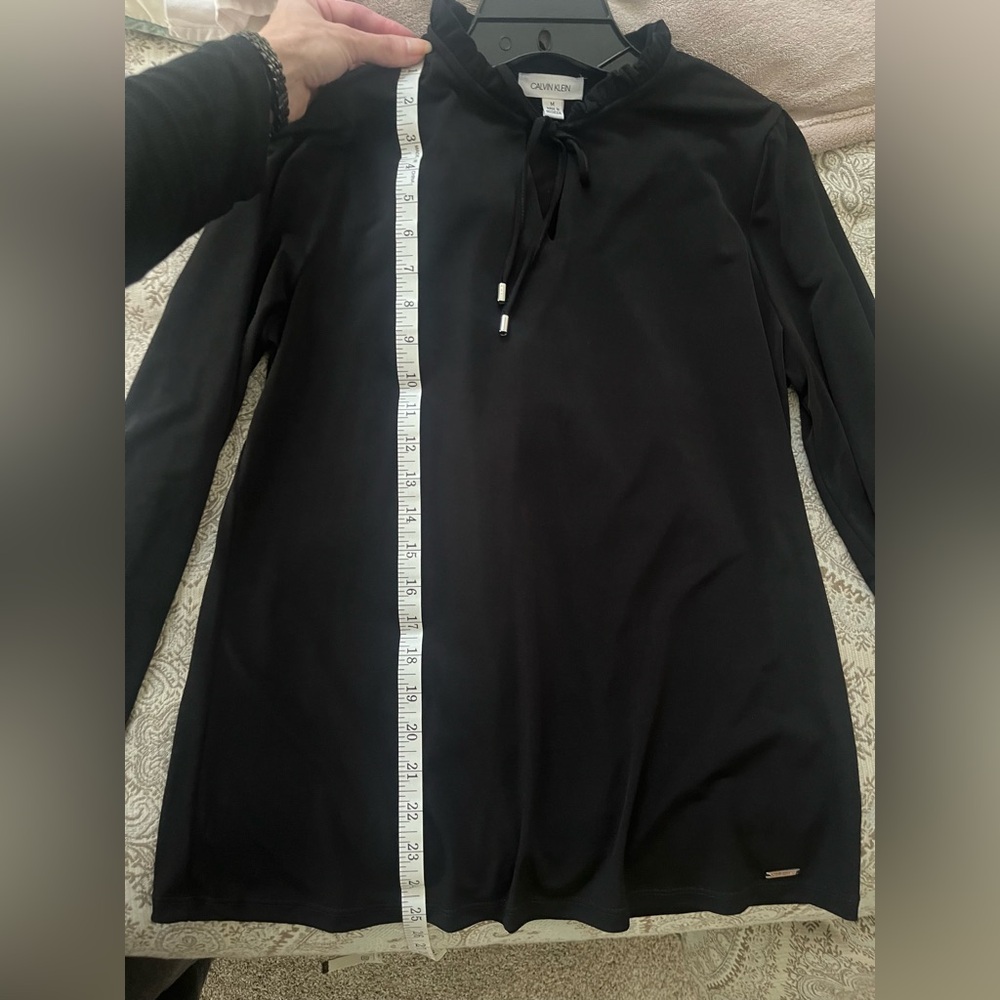 Calvin Klein Black Blouse size Medium - Picture 6 of 7